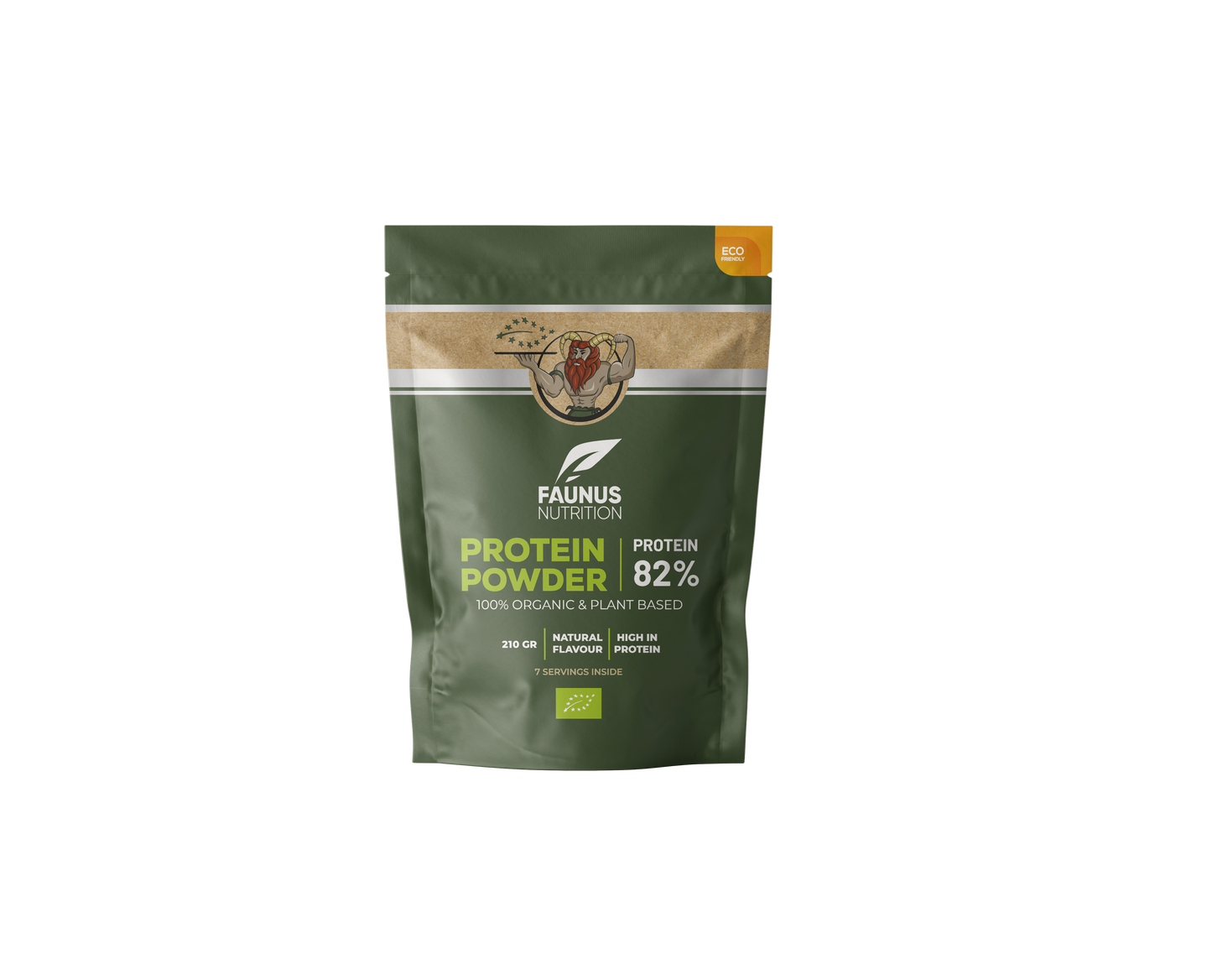 Faunus Nutrition beste proteïne poeder naturel sample | Front side|