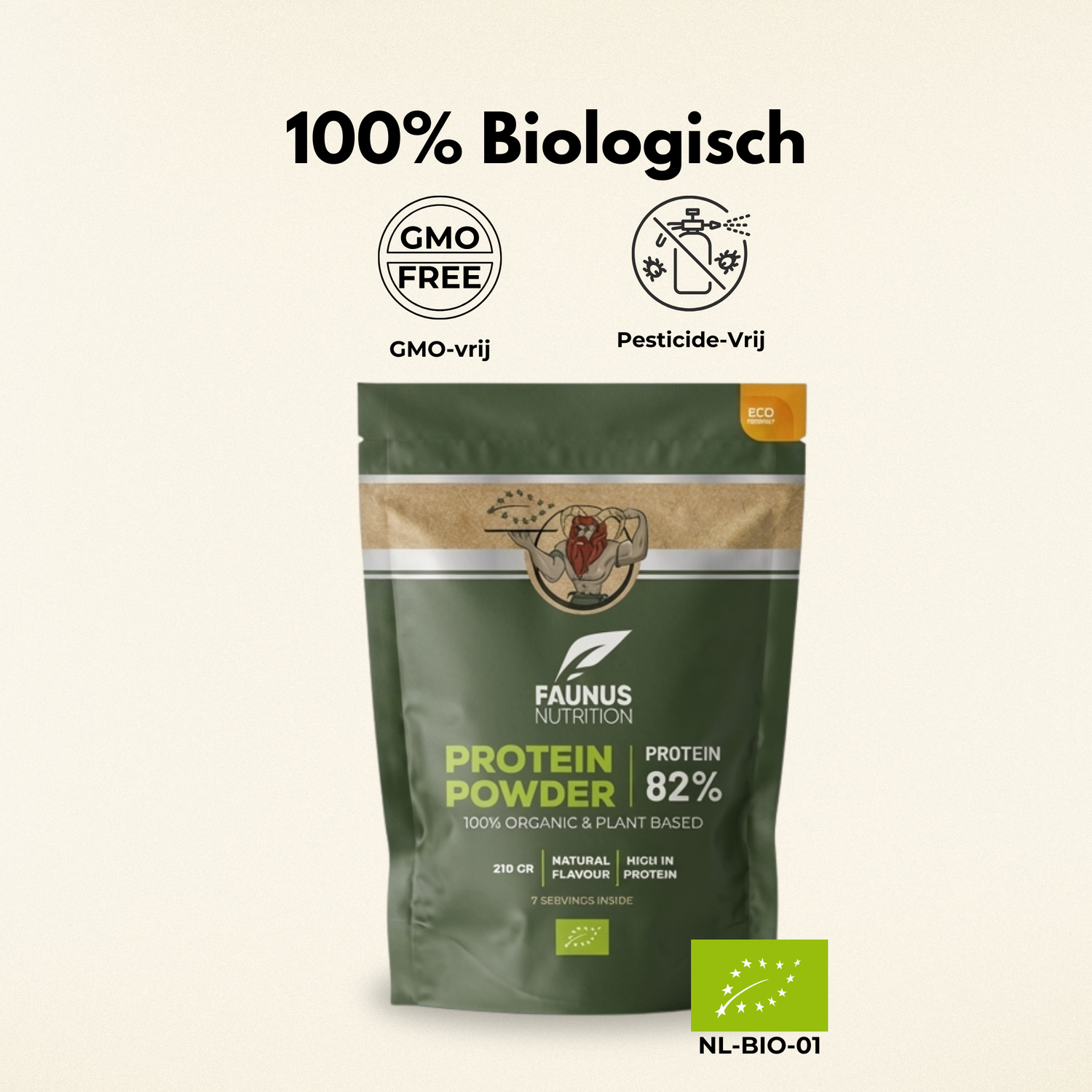 Faunus Nutrition biologoshce proteïne, buikpijn vrij eiwitshake