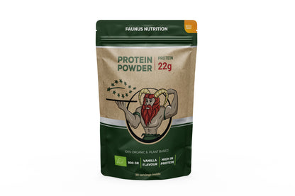 Faunus Nutrition beste proteïne poeder vanille 900g | Front side| 