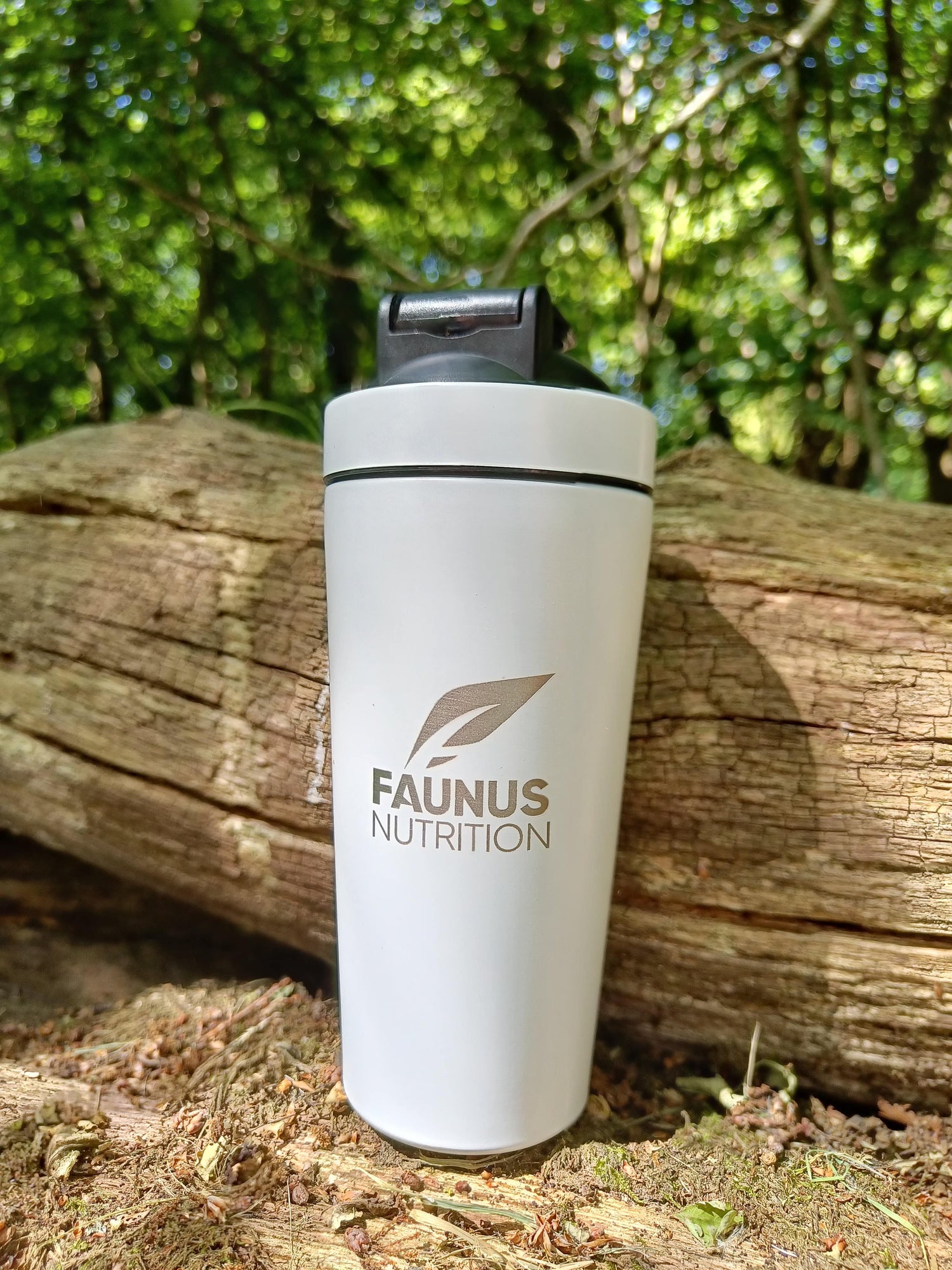 Faunus Nutrition Duurzame Rvs shakebeker | Roestvrij stalen shaker 750ml  | nature 2 side