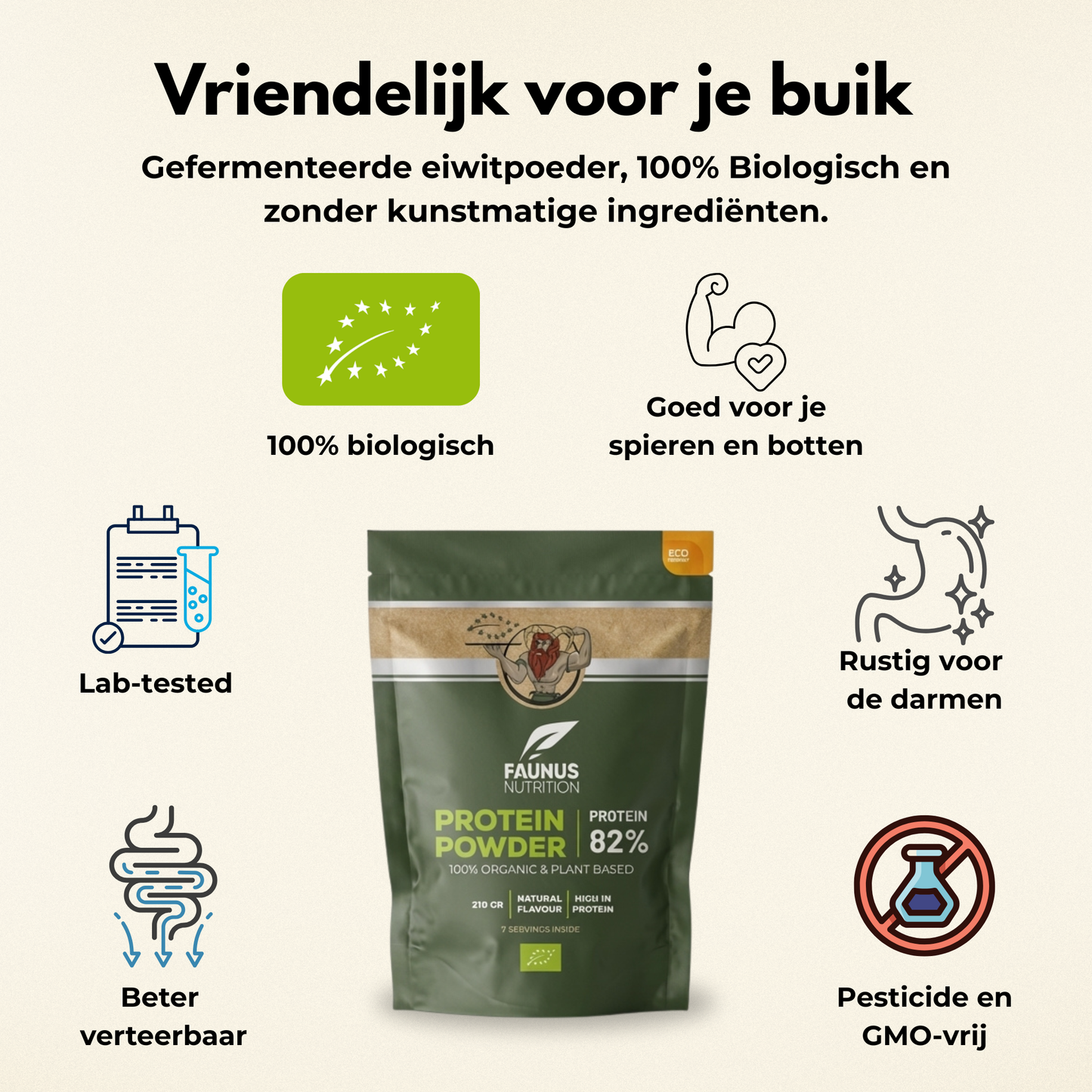 De Oplossing! Licht verteerbaar - Gefermenteerde Proteïne Poeder - 100% Biologisch