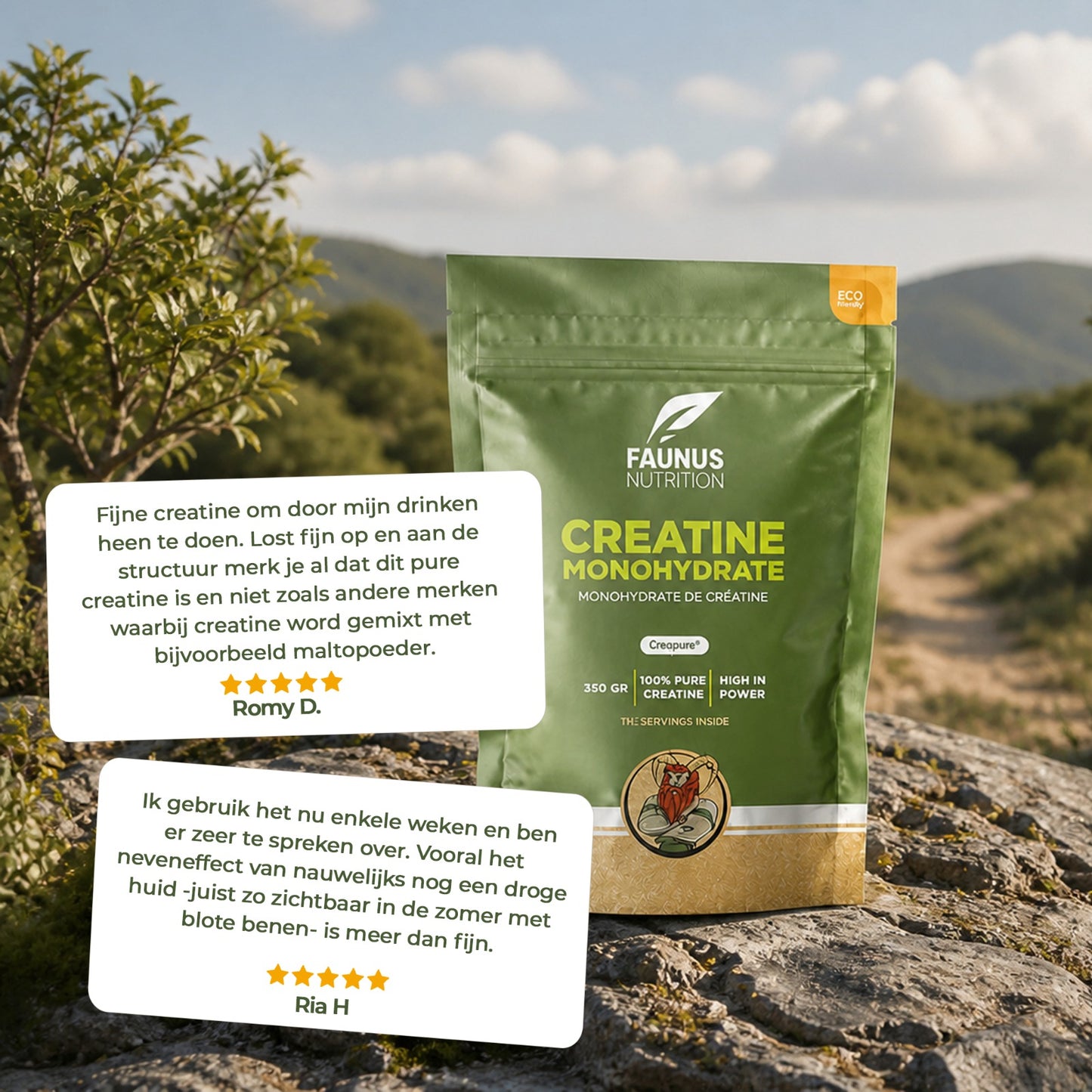 Faunus Nutrition Creatine Monohydraat - Creapure ® 350 gram