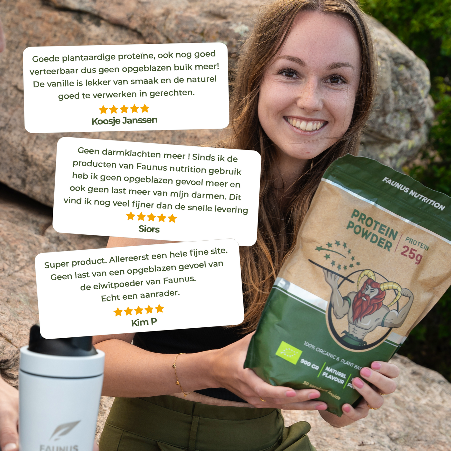 Biologisch gefermenteerd vegan eiwitpoeder – Vanille (900g) | Licht verteerbaar